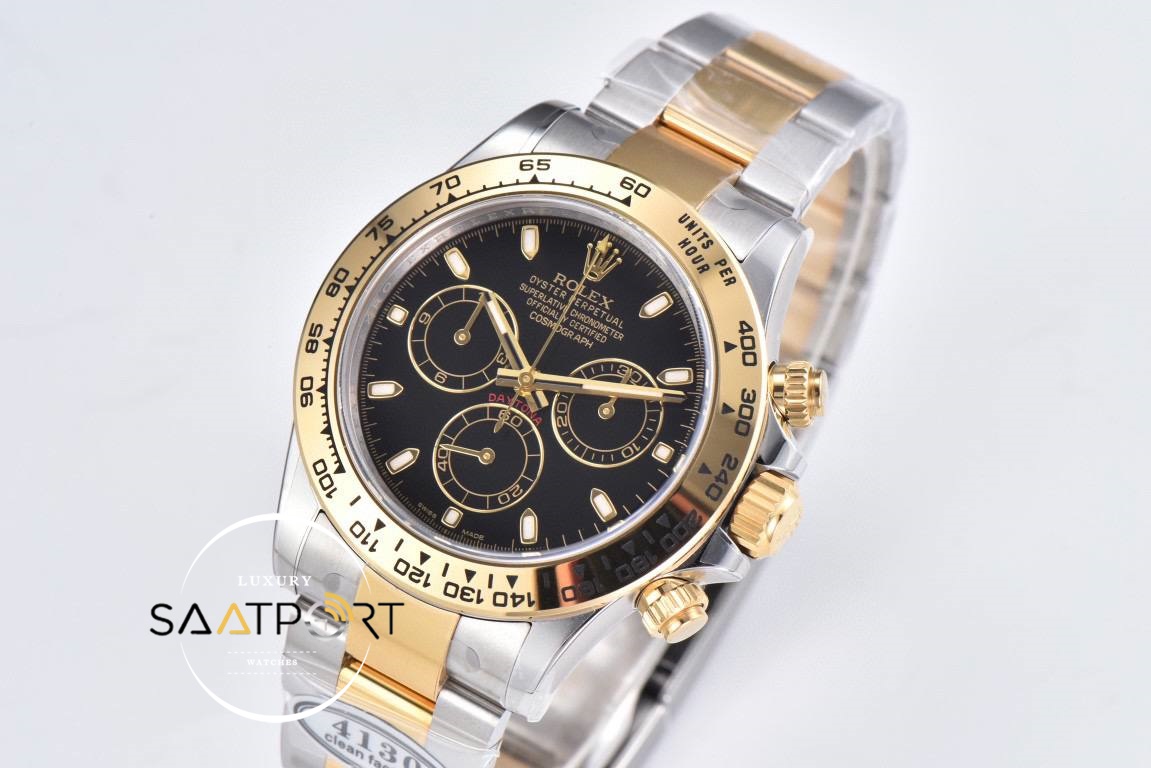 Rolex 116503 Daytona 904L Clean Factory 40 mm Gold Çelik Bezel Super Clone ETA