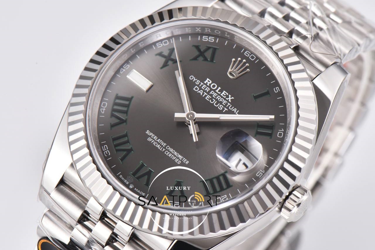 Rolex Datejust Clean Factory Roma Rakamlı Gri Kadran 3235 Super Clone ETA