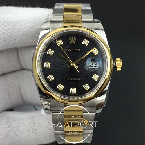 Rolex Datejust 36mm 116234  Smooth Bezel Noob Super 1-1 Best Edition Black Jubilee SA3135 V2