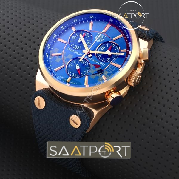 Tag Heuer Mclaren F1 Gold Kasa Mavi Kadran