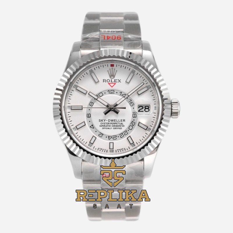 Rolex Sky-Dweller 326934 Beyaz Kadran 42mm Super Clone ETA