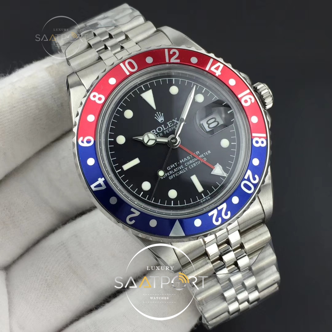 Rolex GMT-Master 16710 Blue Red Bezel BP Maker Black Dial Jubile Bracelet 2836