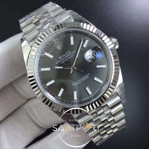 Rolex DateJust 41 126334 904L NOOB 1-1 Best Edition Gray Dial on Jubilee Bracelet Super Clone