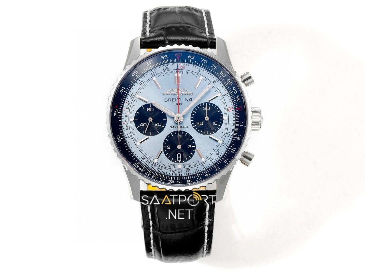 Breitling Navitimer Buz Mavisi Kadran  Dial Chronograph 41mm Eta Saat