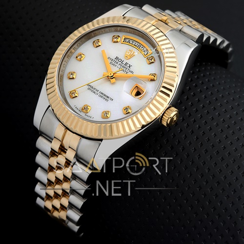 Rolex Day Date Two Tone 41mm Sedef Kadran Jübile Kordon