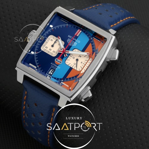 TAG Heuer Ungetragene MONACO Calibre 11 Gulf Special Edition