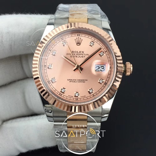 Rolex 126331 DateJust II 41mm GMF Best Edition RG Wrapped Pink Diamond Dial Super Clone ETA 3235