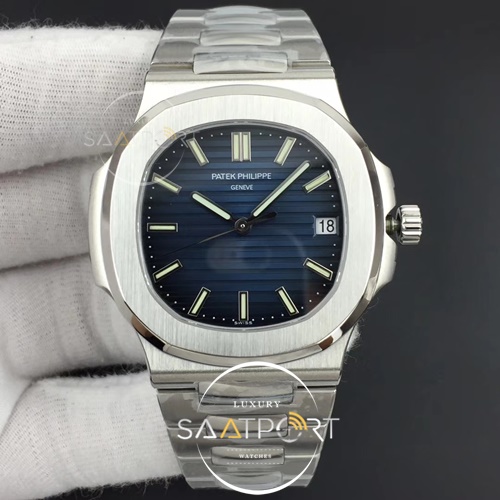 Patek Philippe Nautilus Jumbo 5711 PF Blue Textured Dial on SS Bracelet A324 Clone V3