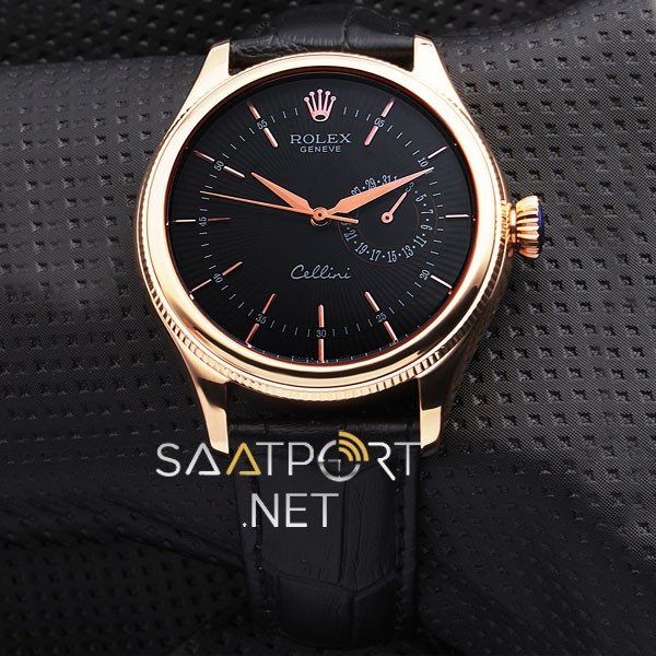 Rolex Cellini Time 50515 Siyah Kadran 316L Gold