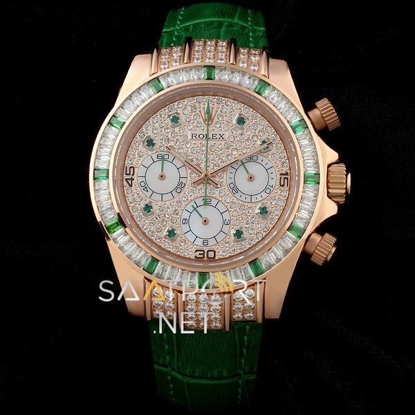 Rolex Daytona 116599 Baget Taşlı Yeşil Unisex