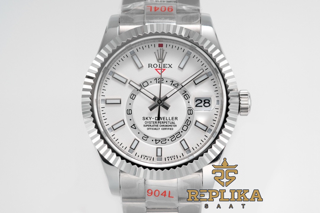Rolex Sky-Dweller 326934 Beyaz Kadran 42mm Super Clone ETA