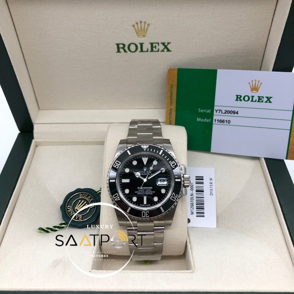 Rolex 116610LN Submariner Siyah Kadran Noob 904L Çelik Super Clone ETA