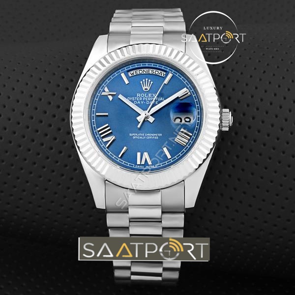 Rolex Day Date Blue Kadran Otomatik