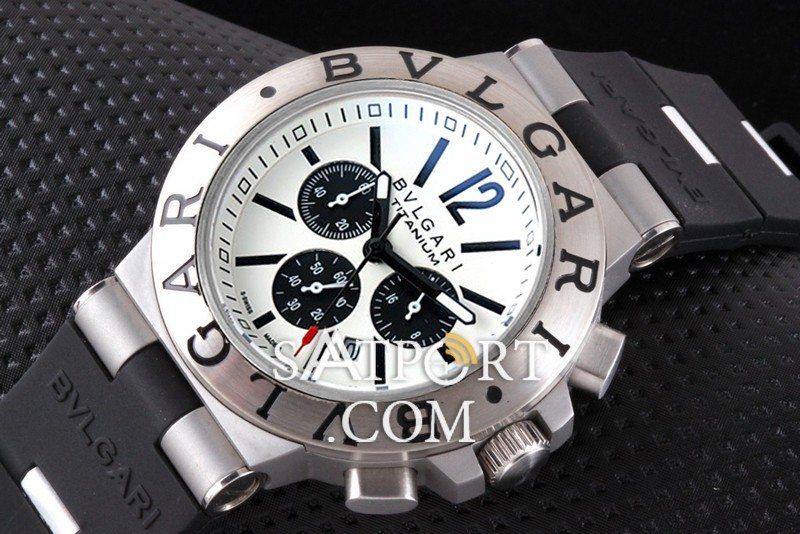 Bvlgari Diagono Titanium Silver Chronograph II