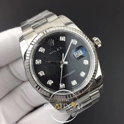 Rolex Datejust 36mm 116234 DJF Super 1-1  Diamond Black Jubilee  Oyster Bracelet SA3135 V2