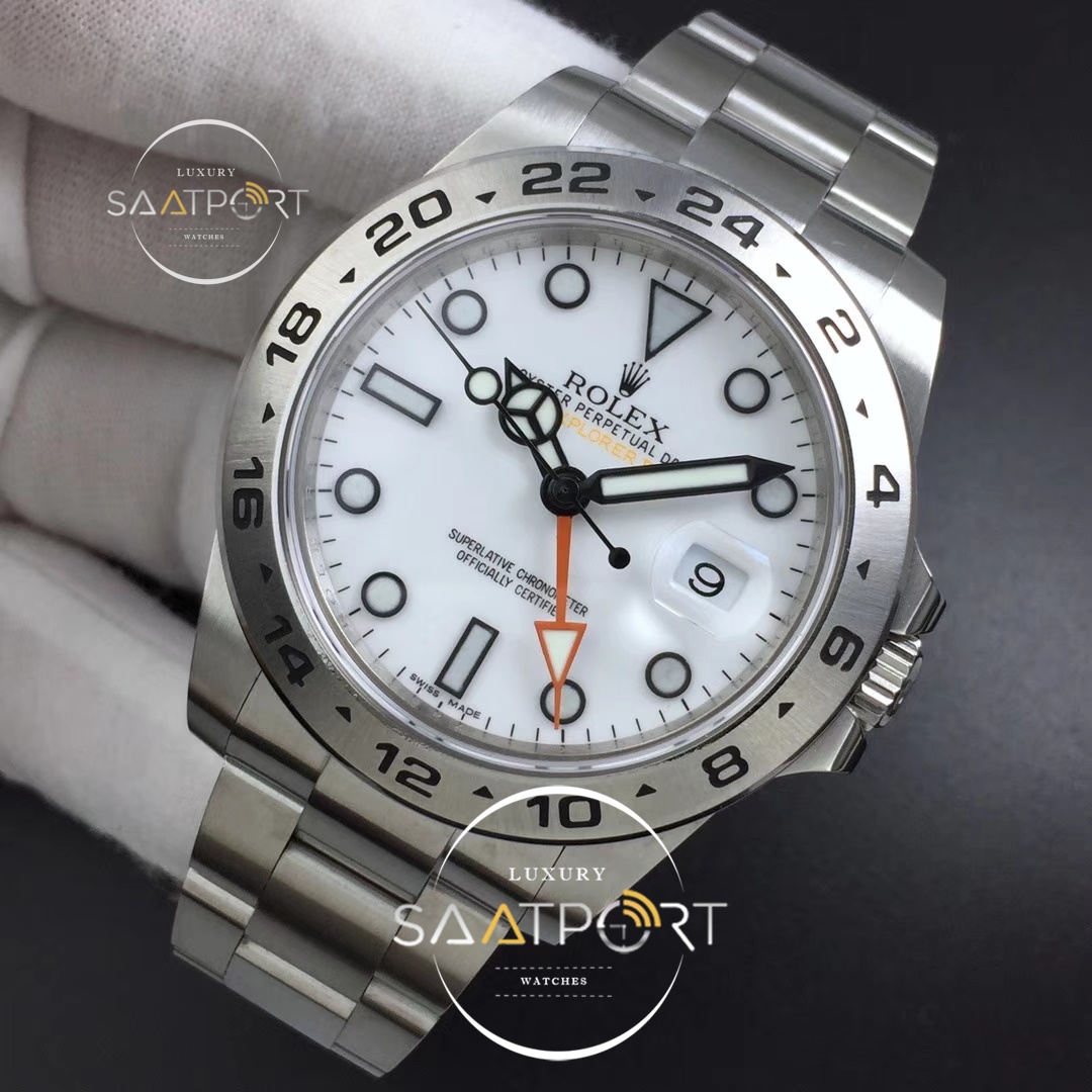 Rolex Explorer II 42mm 216570 Black 904L  GMF 1-1 White Dial  Super Clon 3186