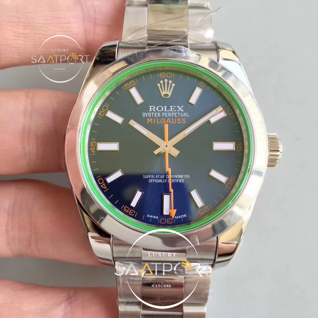 Rolex Milgauss 116400 GV ARF 1-1  Blue Dial  Super Clon 3131