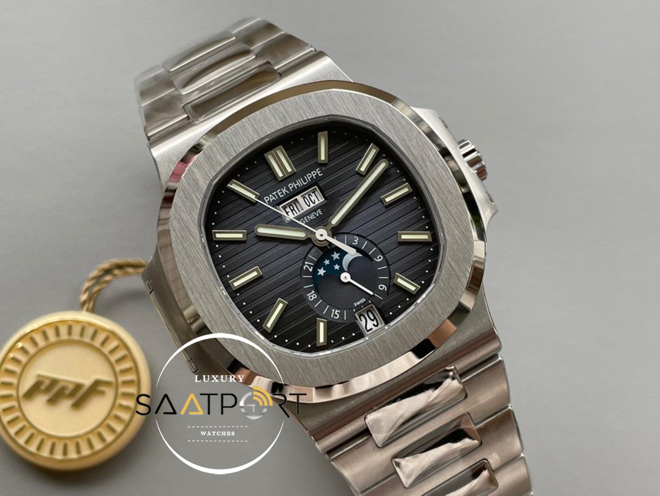 Patek Philippe Nautilus Annual Calendar 5726/1A-001 Siyah Kadran