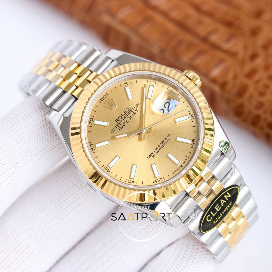 Rolex Datejust Clean Factory Gold Dial 3235 Super Clone ETA