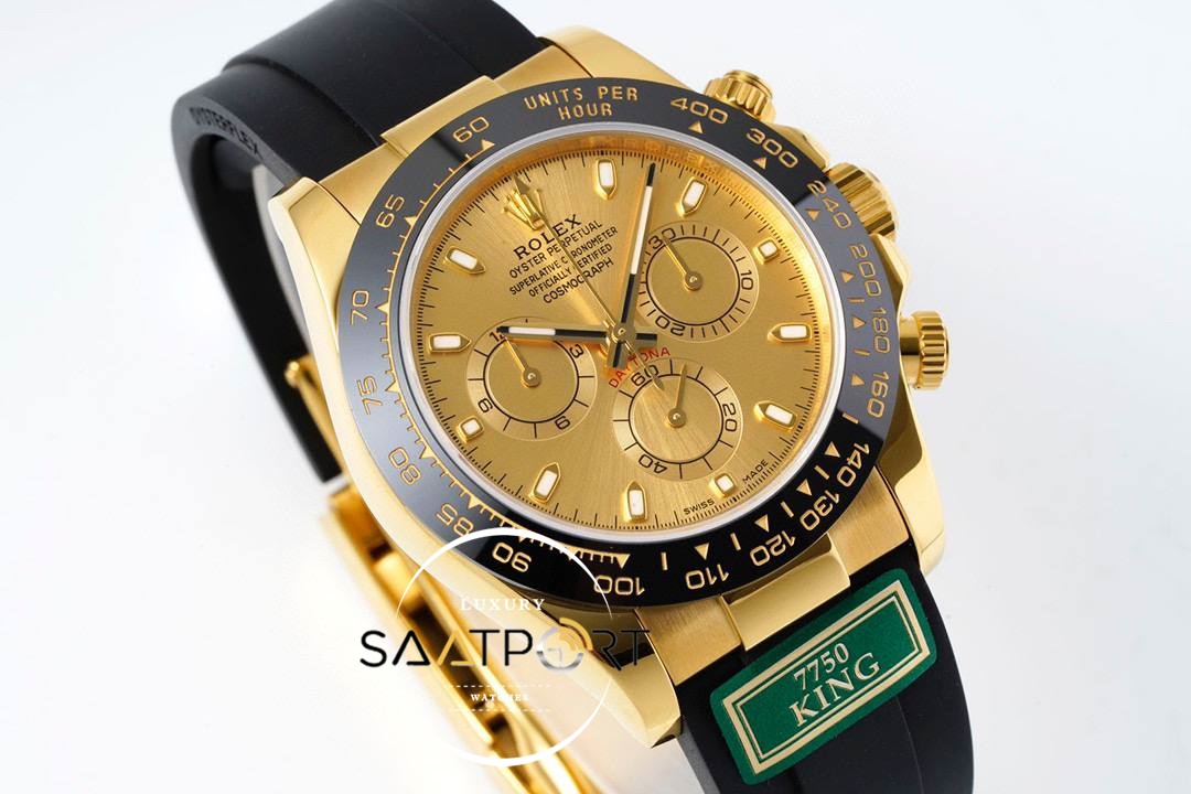 Rolex Daytona King Factory Gold Kadran 40 mm 904L Gold Kasa Super Clone ETA