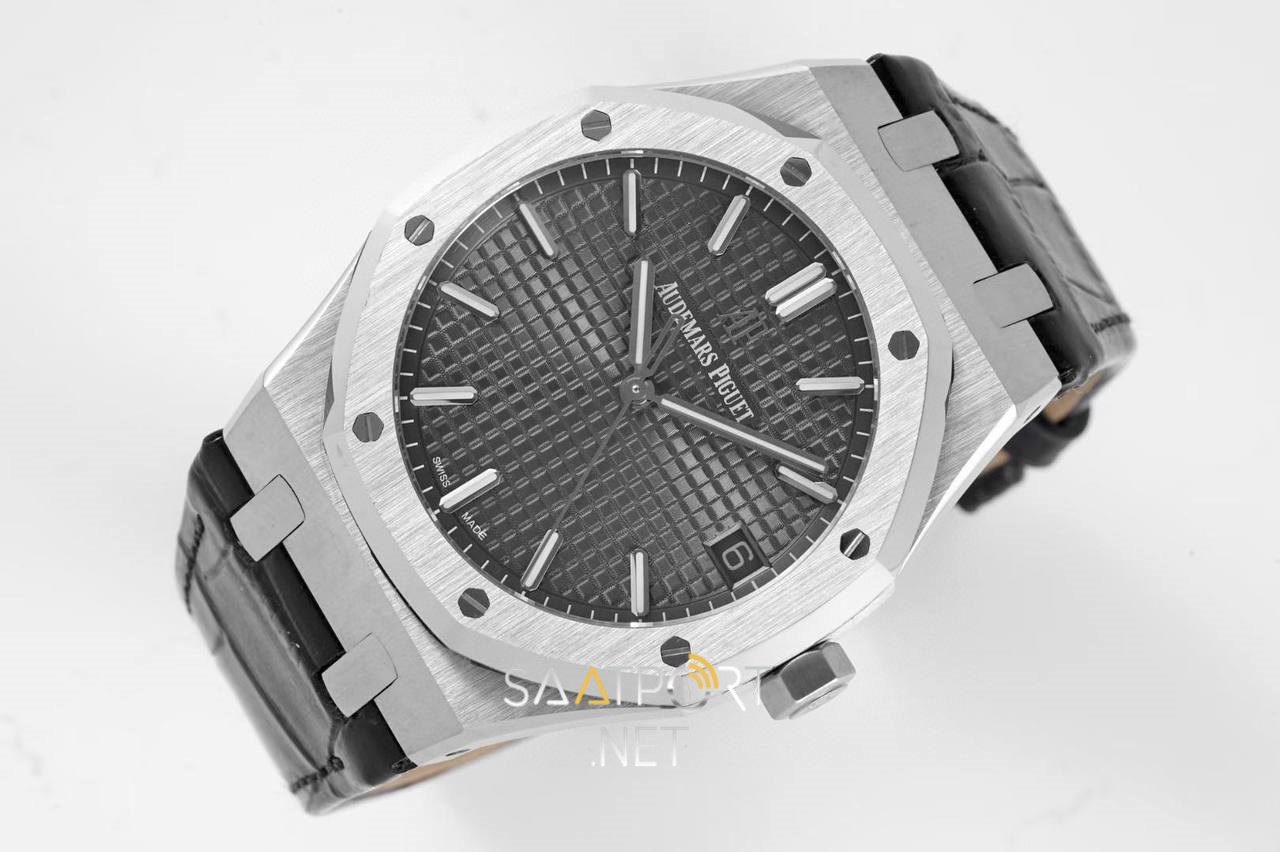 Audemas Piguet 15500 Gri Kadran Deri Kordon Super Clone Eta V3