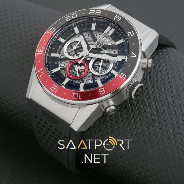 TAG Heuer Carrera Heuer Chronograph Kırmızı Bezel 43mm 