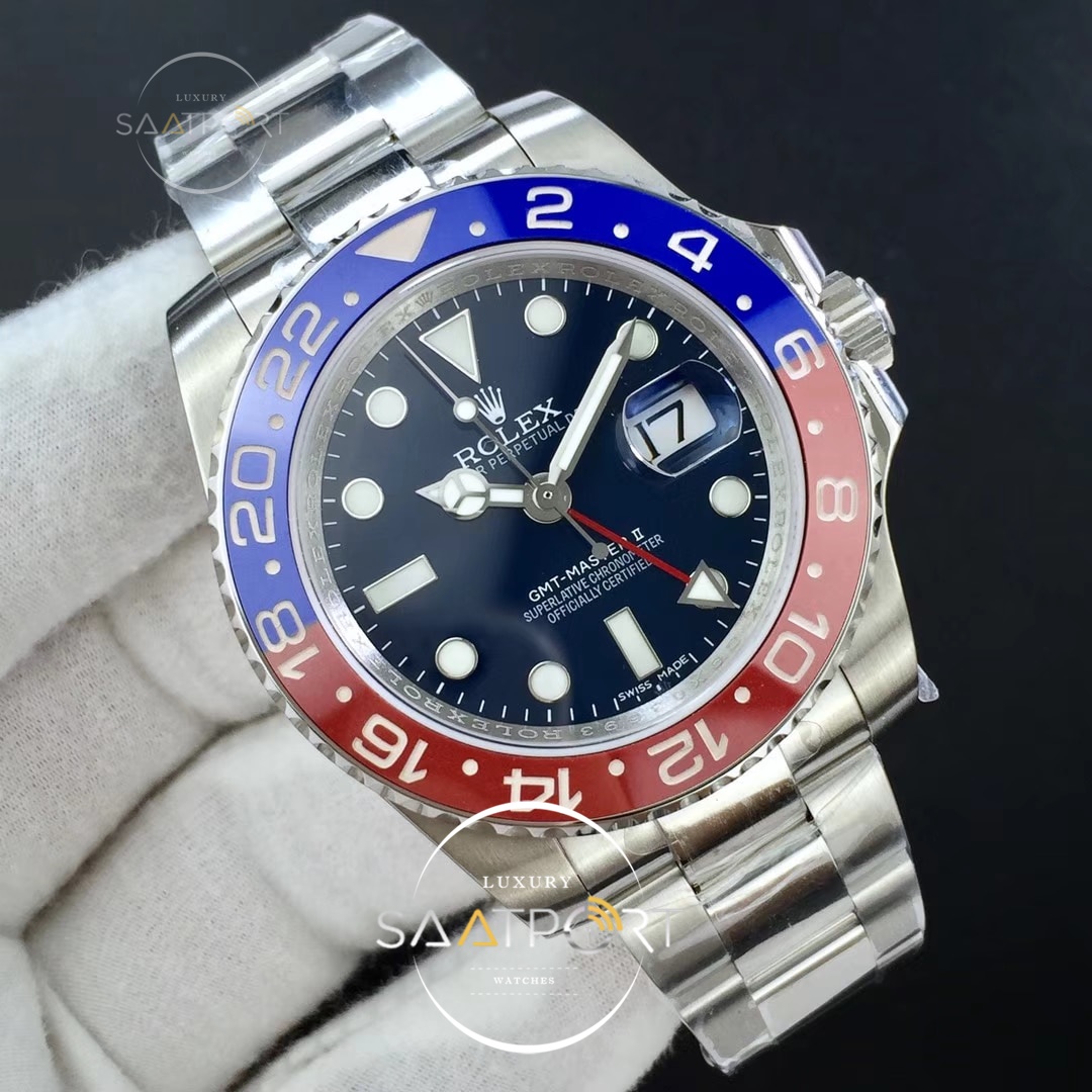 Rolex GMT Master II 116719 BLRO Real Ceramic SS DJF Blue Dial on Bracelet 2836