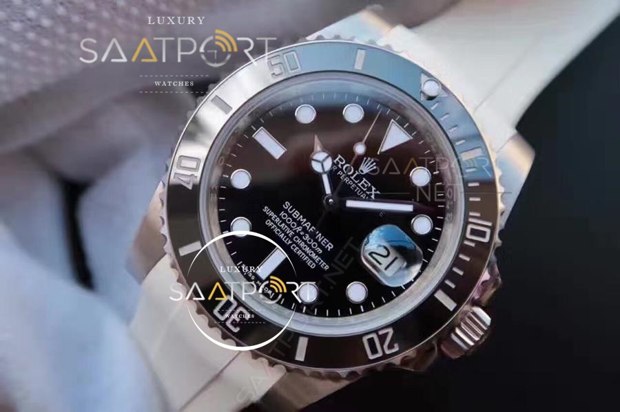 Rolex Submariner Eta Saat Beyaz Silikon