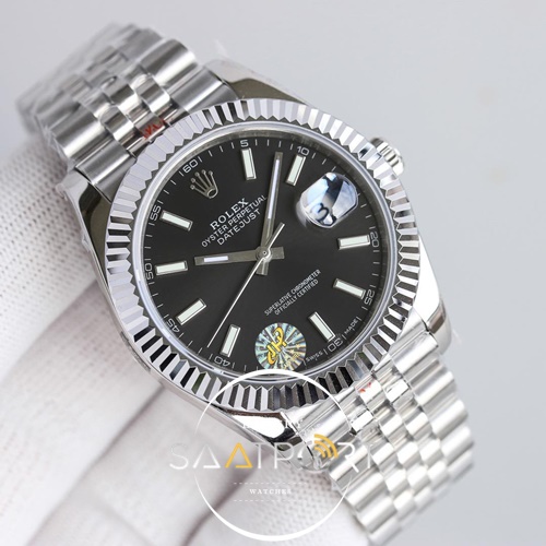 Eta Saat Jh Factory Datejust 3235 Eta Mekanizma Black Dial 904L Stainless Steel