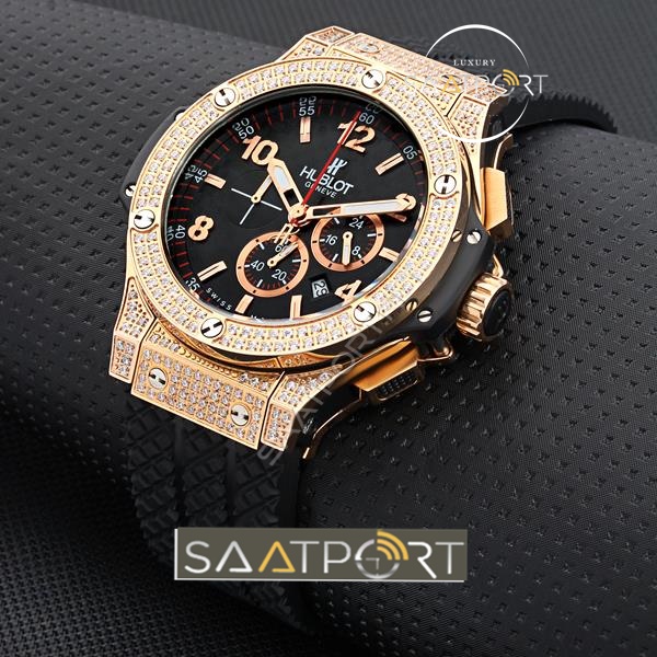 Hublot Big Bang Taşlı Model Gold Saatler Replika