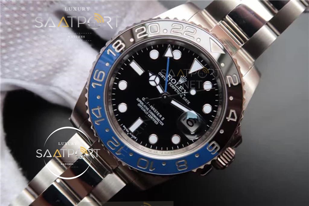 Rolex 126710 Gmt Master 2 Batman 3186 Eta Saat 904L Çelik