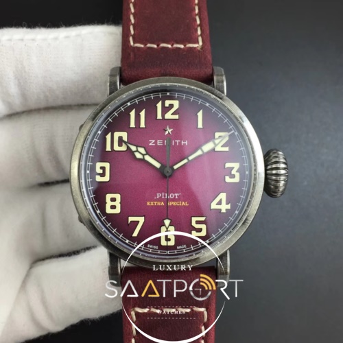 Pilot Type 20 Extra Special 40mm Aged SS Case XF  Asso Strap Swiss Eta  Pink