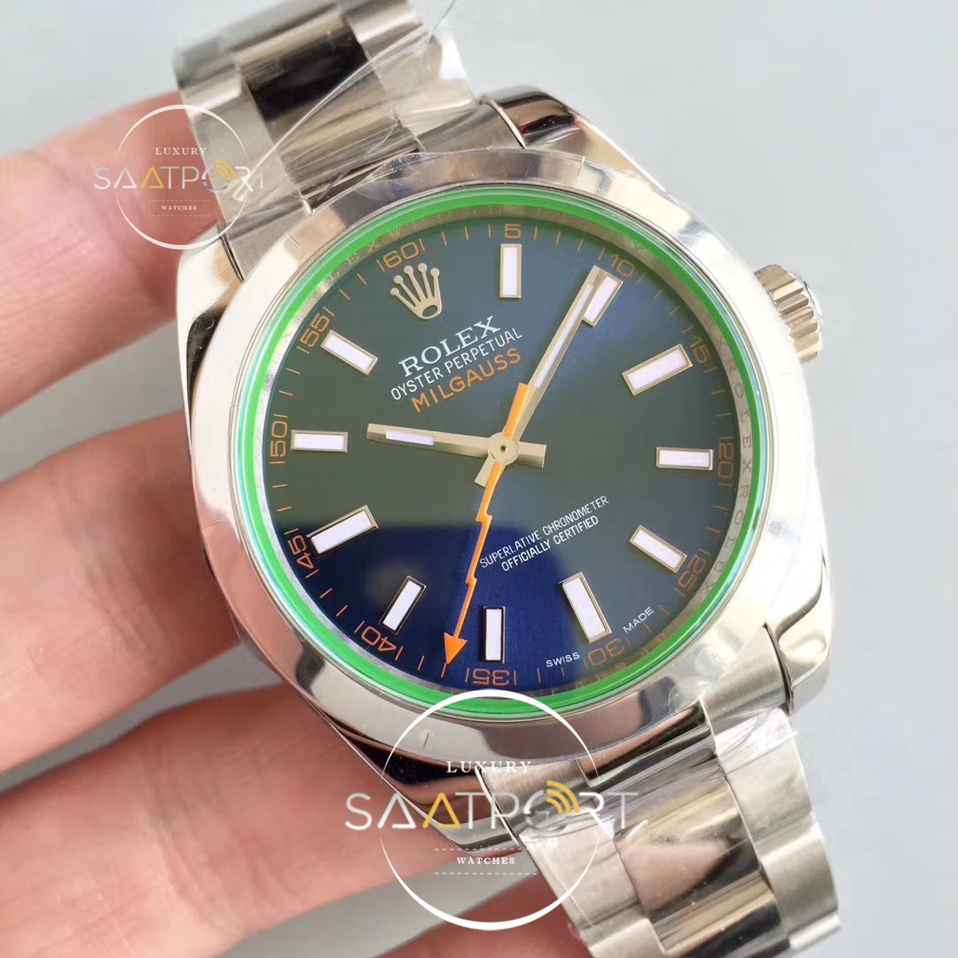 Rolex Milgauss 116400 GV ARF 1-1  Blue Dial  Super Clon 3131