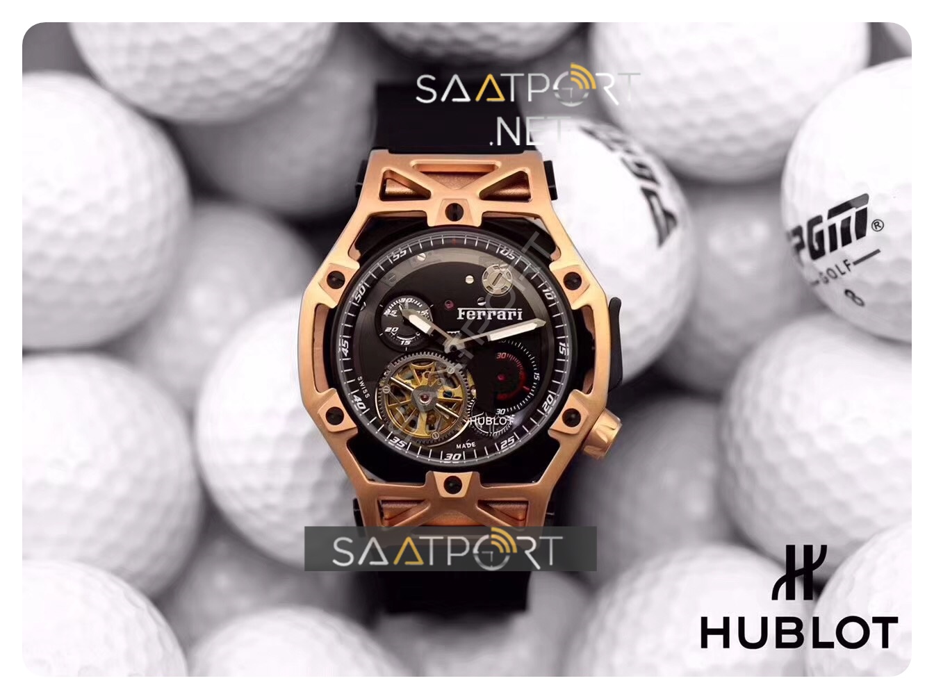 HUBLOT FERRARİ TOURBİLLON ROSE KASA