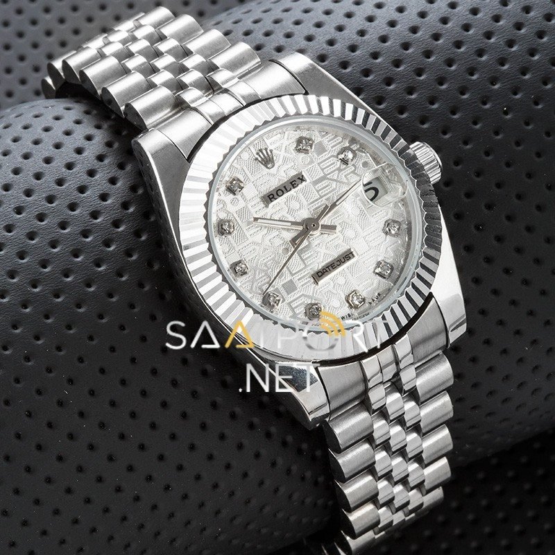 Rolex Datejust Silver Diamond Dial Jubilee