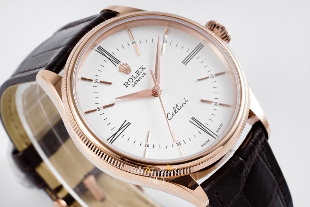 Rolex Cellini Time  Rose White 50509 Super Clone Eta Saat