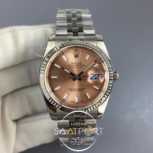 Rolex DateJust 36 mm  ARF 1-1 Best Edition 904L Steel Pink Dial on Jubilee Bracelet SH3135 V2