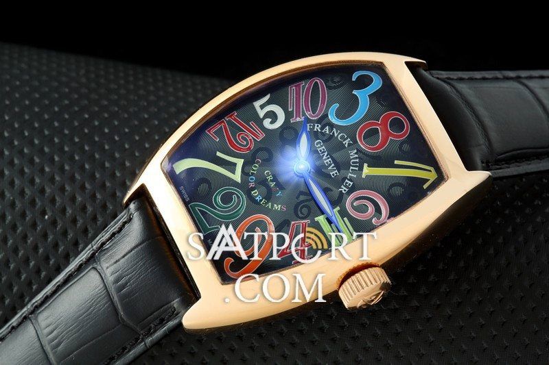 Franck Muller Crazy Hours Gold Siyah Kadran