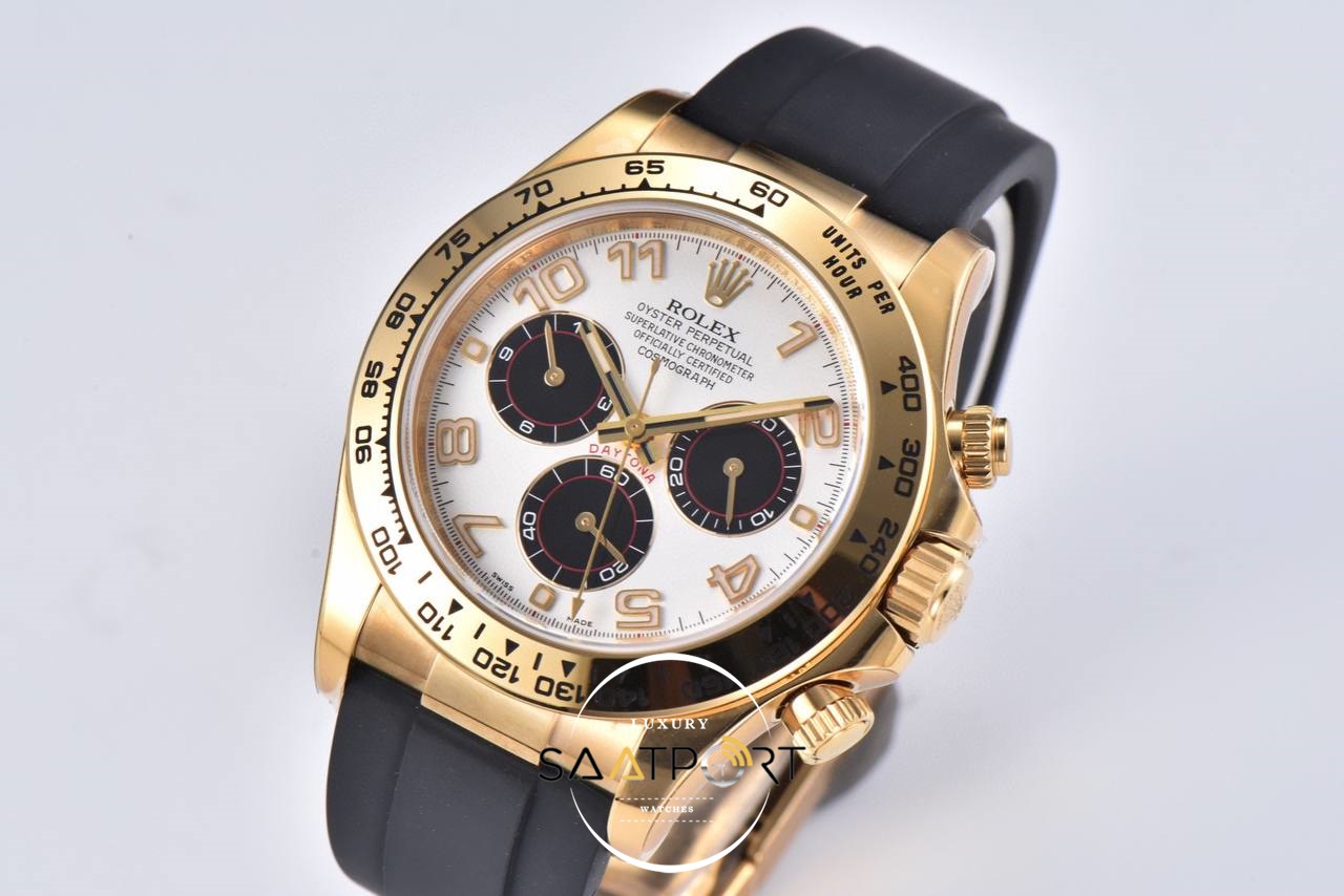 Rolex 116519 Daytona 4130 Clean Factory 40 mm Rakamlı Siyah Gösterge Super Clone ETA