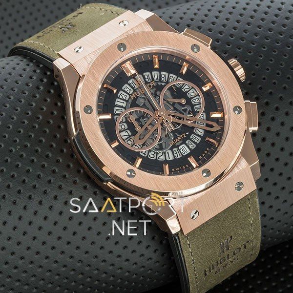 Hublot Fusion Yeşil Rose Chronograph