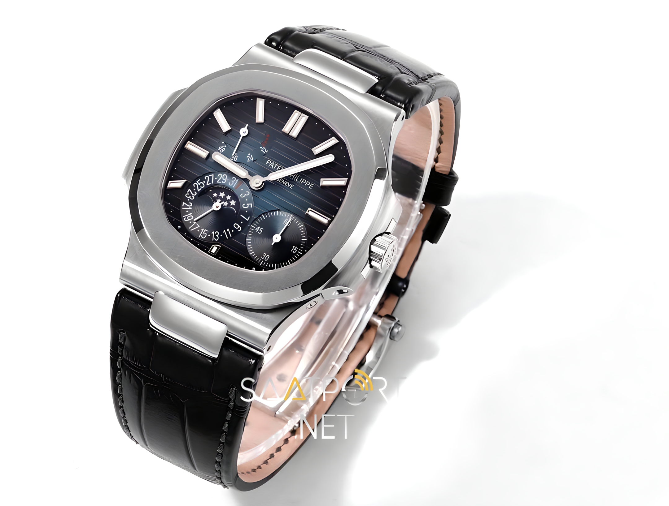 Patek Philippe Nautilus 5712 Mavi Kadran Deri Kordon Super Clone ETA