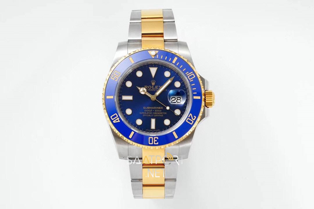 Rolex Submariner 116613LB 18K Two Tone Mavi Kadran Super Clone ETA