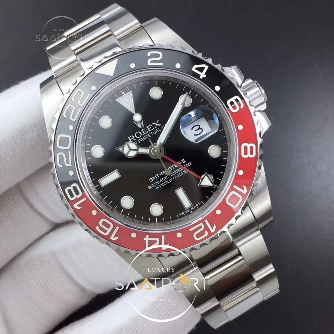 Rolex GMT Master II 116719 BlackRed Real Ceramic 904L GMF Best Edition Black Dial