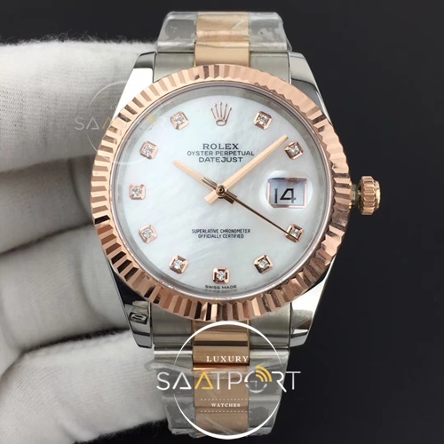 Rolex DateJust II 126331 41mm GMF RG Wrapped Diamond Sedef Kadran 3235 Super Clone ETA