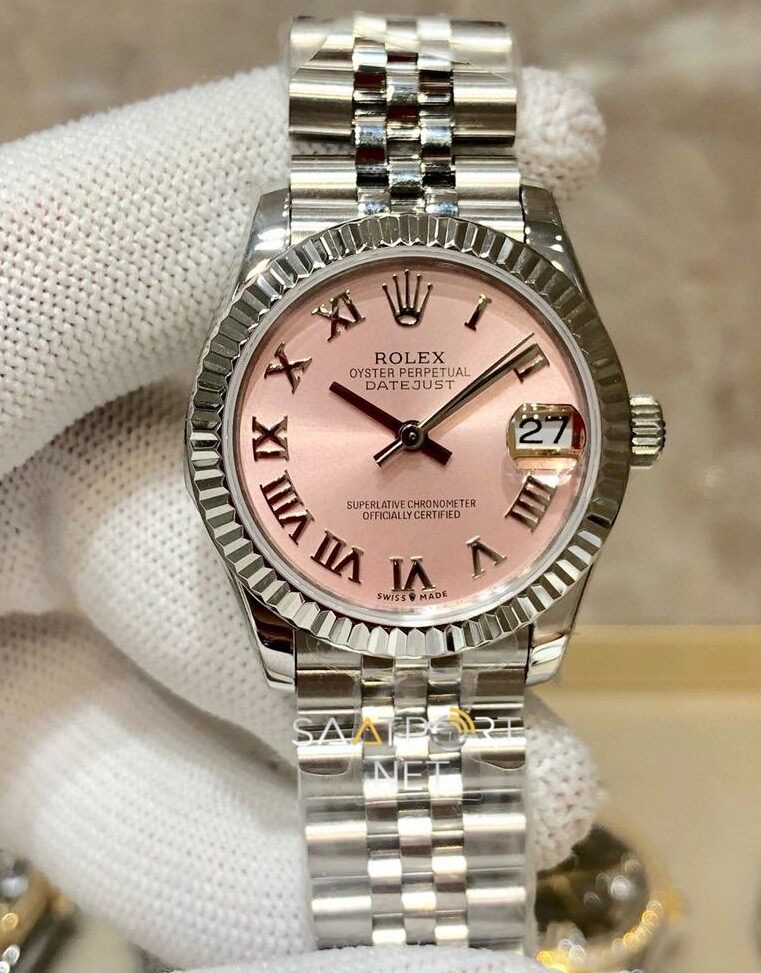 Rolex Datejust 31mm Bayan Pembe Roma Kadran Super Clone Eta