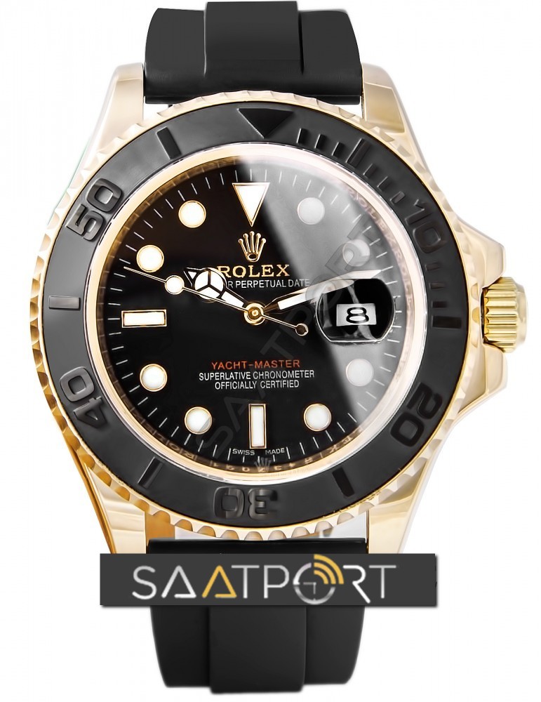 Rolex Yacht Master Silikon Kordon Gold Kasa