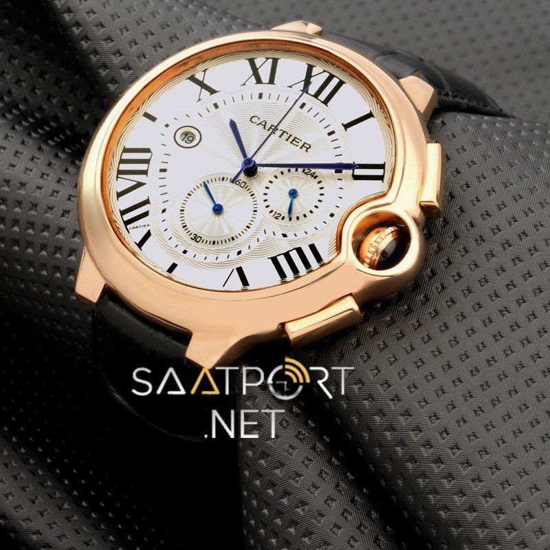 Cartier Ballon Bleu Deri Kordon Rose Kasa