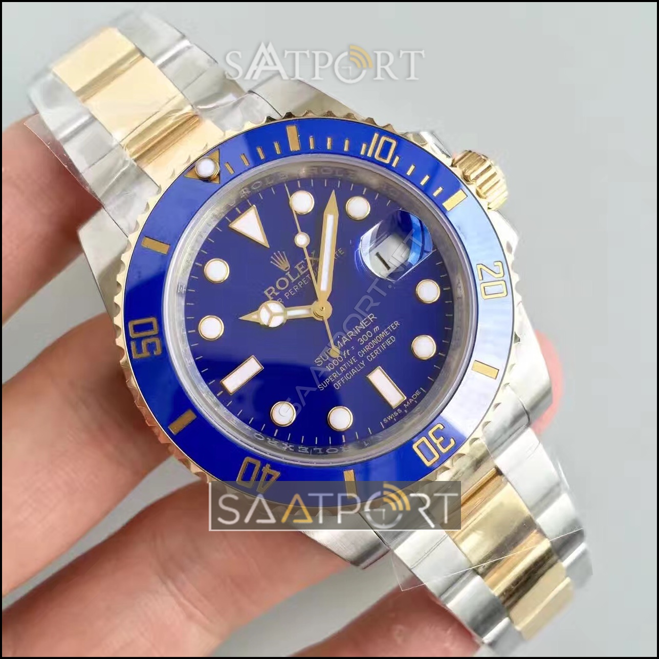 Rolex Submariner Date Two Tone  16613  Blue Dial 3135 Eta Saat