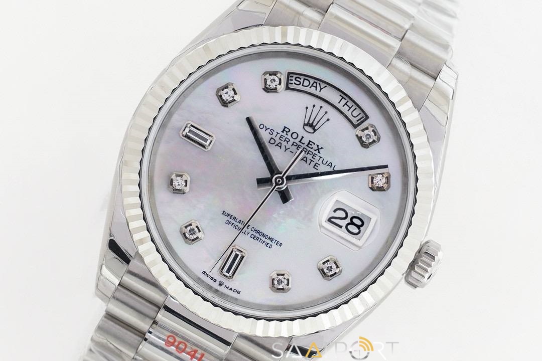 Rolex Day-Date 36mm Sedef Kadran Baget Super Clone Eta