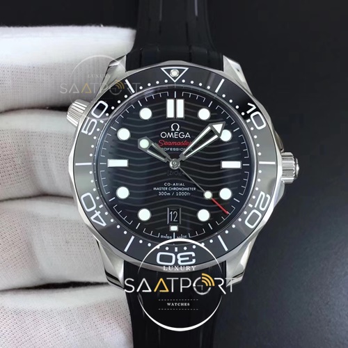 Omega eta saat 2018 Seamaster Diver 300M VS FACTORY Edition Black Ceramic Black Dial A8800